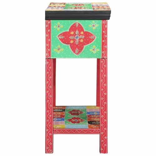Konzolasztal fiókkal tárolóval Sokszínű 80 x 35 x 76 cm Faanyag