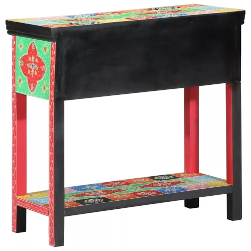 Konzolasztal fiókkal tárolóval Sokszínű 80 x 35 x 76 cm Faanyag