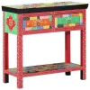 Konzolasztal fiókkal tárolóval Sokszínű 80 x 35 x 76 cm Faanyag