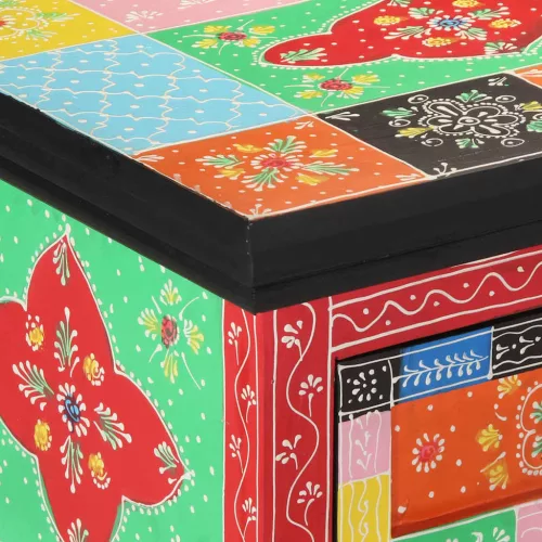 Konzolasztal fiókkal Sokszínű 100 x 30 x 75 cm Tömör mangófa
