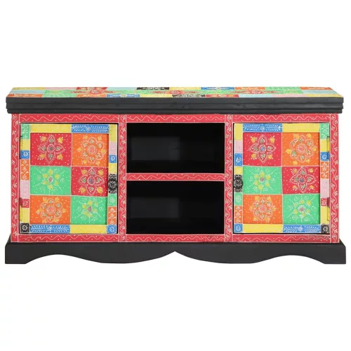TV szekrény Sokszínű 100 x 35 x 50 cm Tömör mangófa