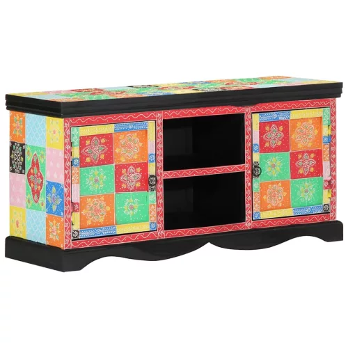 TV szekrény Sokszínű 100 x 35 x 50 cm Tömör mangófa