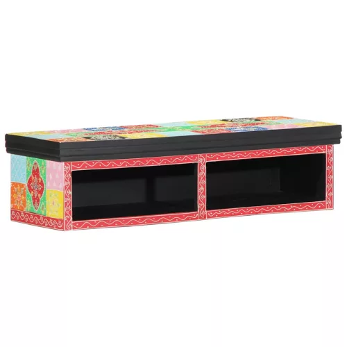 TV Szekrény polcokkal Sokszínű 80 x 30 x 22 cm Faanyag
