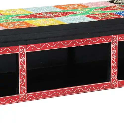 TV Szekrény polcokkal Sokszínű 100 x 30 x 22 cm Faanyag