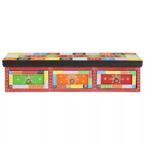 TV-szekrény fiókkal Sokszínű 100 x 30 x 24 cm Tömör mangófa
