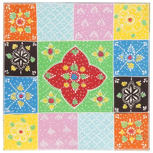Fészekasztal Barna 38 x 38 x 41.5 cm Tömör mangófa