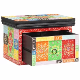   Éjjeliszekrény 2 pcs Sokszínű 40 x 30 x 28 cm Tömör mangófa