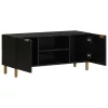 Fekete szerelt fa TV-szekrény 105 x 33 x 46 cm