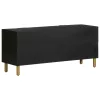 Fekete szerelt fa TV-szekrény 105 x 33 x 46 cm
