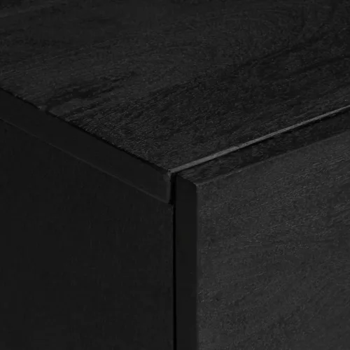 Fekete szerelt fa TV-szekrény 105 x 33 x 46 cm