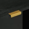 Fekete szerelt fa TV-szekrény 105 x 33 x 46 cm