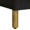 Fekete szerelt fa TV-szekrény 105 x 33 x 46 cm