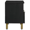 Fekete szerelt fa TV-szekrény 70 x 33 x 46 cm