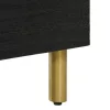 Fekete szerelt fa TV-szekrény 70 x 33 x 46 cm