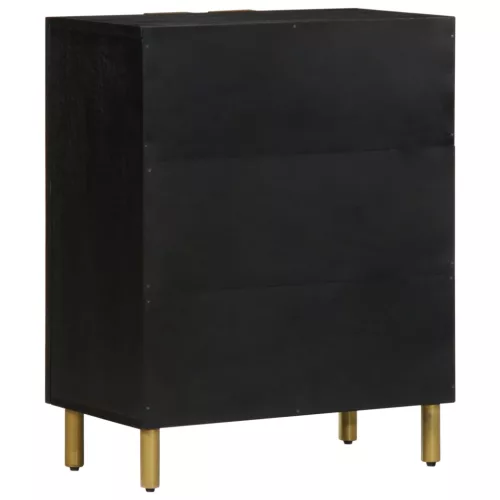 Fekete szerelt fa komód 60 x 33 x 75 cm