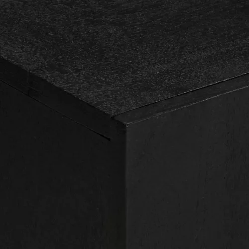 Fekete szerelt fa TV-szekrény 105 x 33 x 46 cm