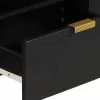 Fekete szerelt fa TV-szekrény 105 x 33 x 46 cm