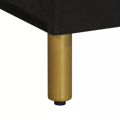 Fekete szerelt fa TV-szekrény 105 x 33 x 46 cm