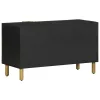 Fekete szerelt fa TV-szekrény 80 x 33 x 46 cm