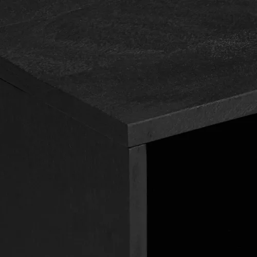Fekete szerelt fa TV-szekrény 80 x 33 x 46 cm