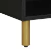 Fekete szerelt fa TV-szekrény 80 x 33 x 46 cm