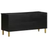Fekete szerelt fa TV-szekrény 100 x 33 x 46 cm