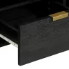 Fekete szerelt fa TV-szekrény 100 x 33 x 46 cm