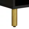 Fekete szerelt fa TV-szekrény 100 x 33 x 46 cm
