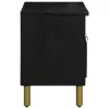 Fekete szerelt fa TV-szekrény 80 x 33 x 46 cm