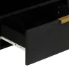 Fekete szerelt fa TV-szekrény 80 x 33 x 46 cm