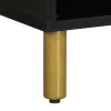 Fekete szerelt fa TV-szekrény 80 x 33 x 46 cm