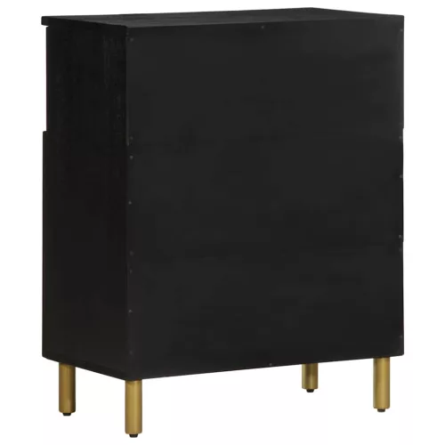 Fekete szerelt fa komód 60 x 33 x 75 cm