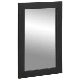   Fekete szerelt fa és sárgaréz fürdőszobatükör 50 x 70 x 2,5 cm