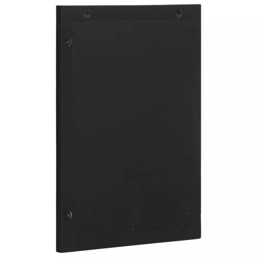 Fekete szerelt fa és sárgaréz fürdőszobatükör 50 x 70 x 2,5 cm