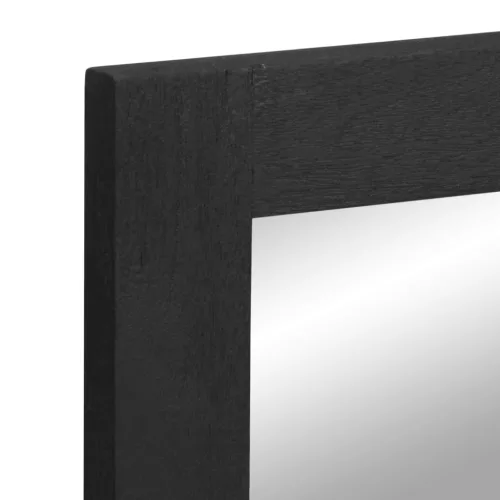 Fekete szerelt fa és sárgaréz fürdőszobatükör 50 x 70 x 2,5 cm
