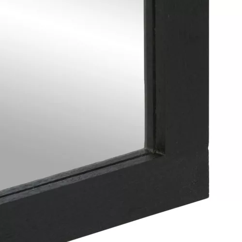 Fekete szerelt fa és sárgaréz fürdőszobatükör 50 x 70 x 2,5 cm