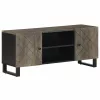 Fekete tömör mangófa TV-szekrény 105 x 33 x 46 cm
