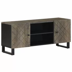 Fekete tömör mangófa TV-szekrény 105 x 33 x 46 cm