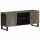 Fekete tömör mangófa TV-szekrény 105 x 33 x 46 cm