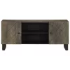 Fekete tömör mangófa TV-szekrény 105 x 33 x 46 cm
