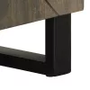 Fekete tömör mangófa TV-szekrény 105 x 33 x 46 cm