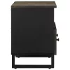 Fekete tömör mangófa TV-szekrény 70 x 33 x 46 cm
