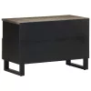 Fekete tömör mangófa TV-szekrény 70 x 33 x 46 cm