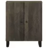 Sideboard Fekete 60x33x75 cm tömörfa Mango