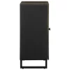 Sideboard Fekete 60x33x75 cm tömörfa Mango