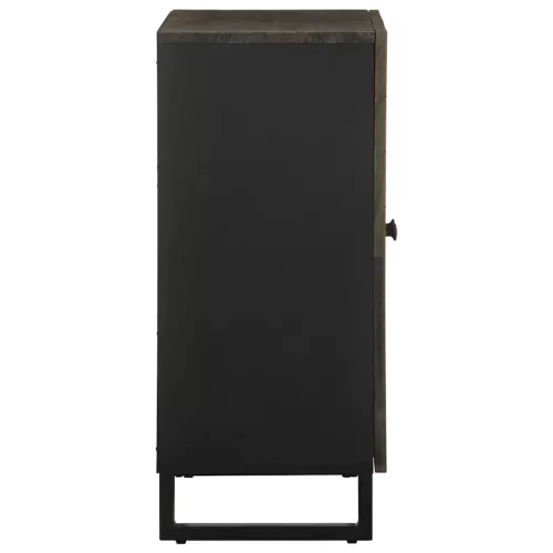 Sideboard Fekete 60x33x75 cm tömörfa Mango
