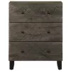Sideboard Fekete 60x33x75 cm tömörfa Mango