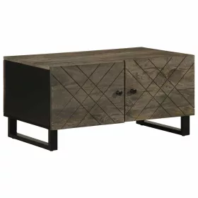 Fekete tömör mangófa dohányzóasztal 80 x 50 x 40 cm