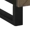 Fekete tömör mangófa dohányzóasztal 100 x 54 x 40 cm