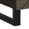 Fekete tömör mangófa dohányzóasztal 80 x 54 x 40 cm